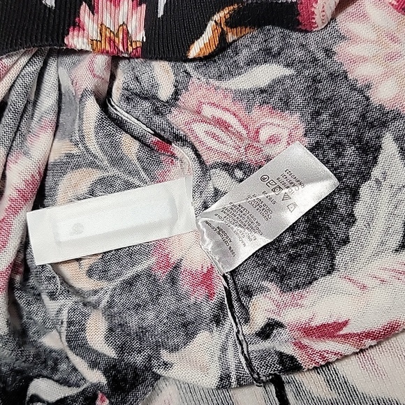 LOFT Black Cardigan w/ Flowers - Picture 6 of 6